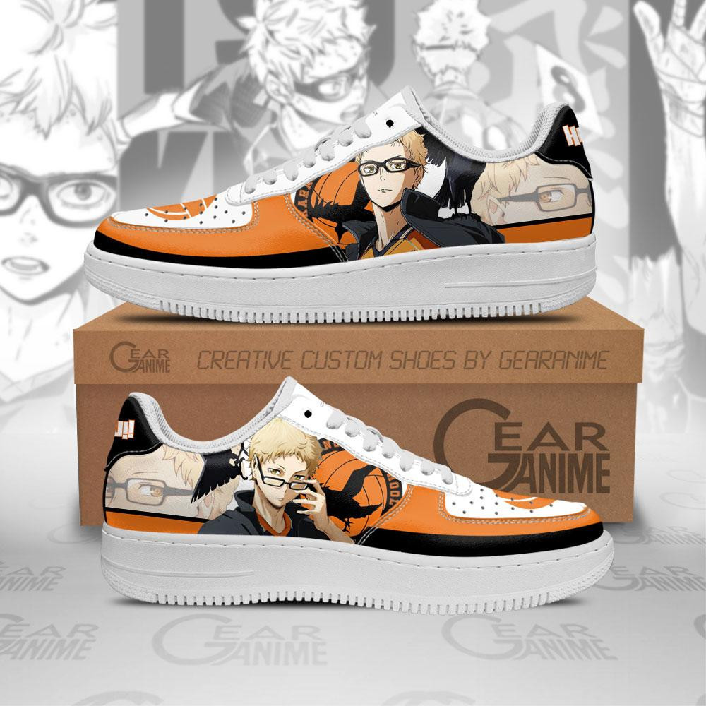 Karasuno Kei Tsukishima Custom Anime Low-Top Leather Sneakers