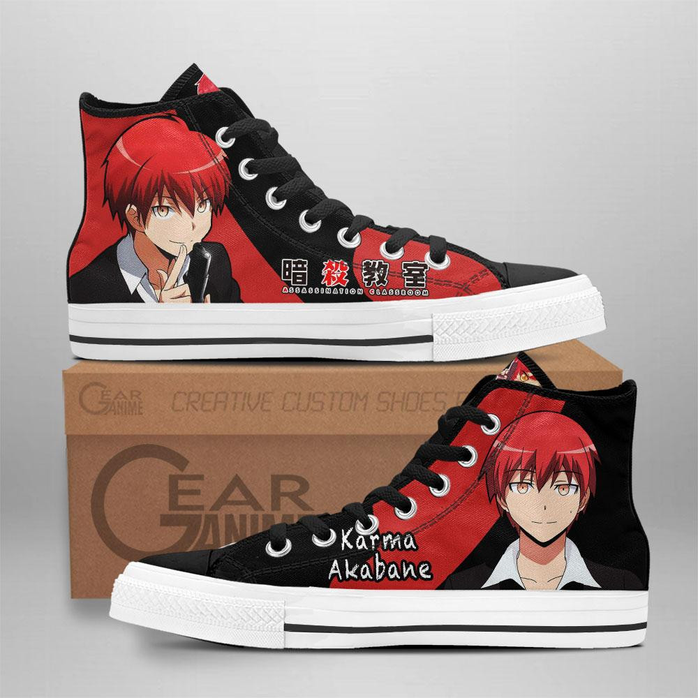 Karma Akabane Custom Anime High-Top Canvas Shoes NTT131