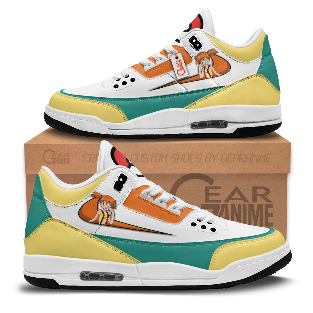 Kasumi Misty Custom Anime Retro 3 Leather Sneakers