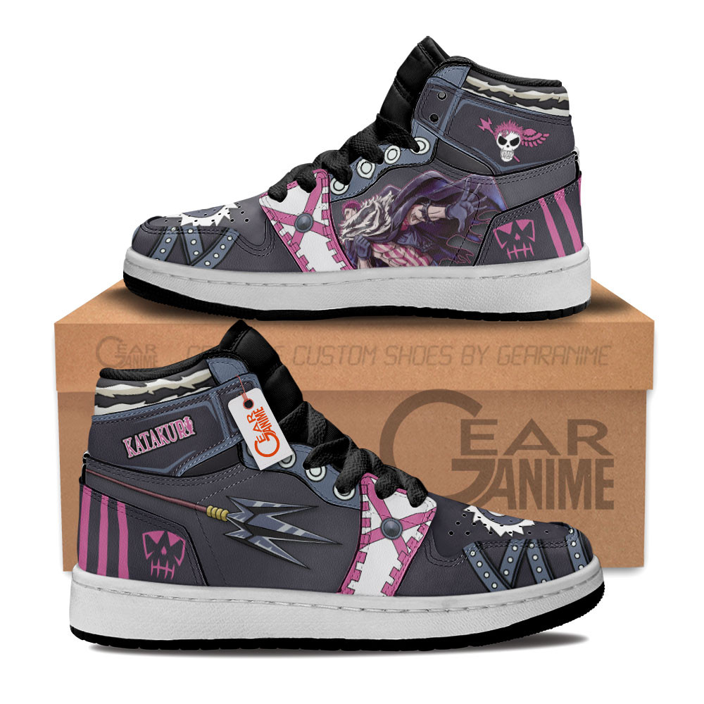 Katakuri Custom Anime Kids High-Top Leather Sneakers Personalized