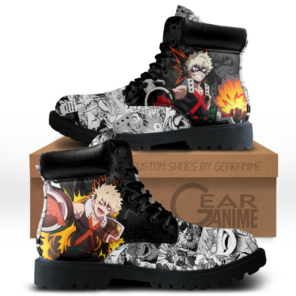 Katsuki Bakugo Custom Anime Combat Boots NTT171
