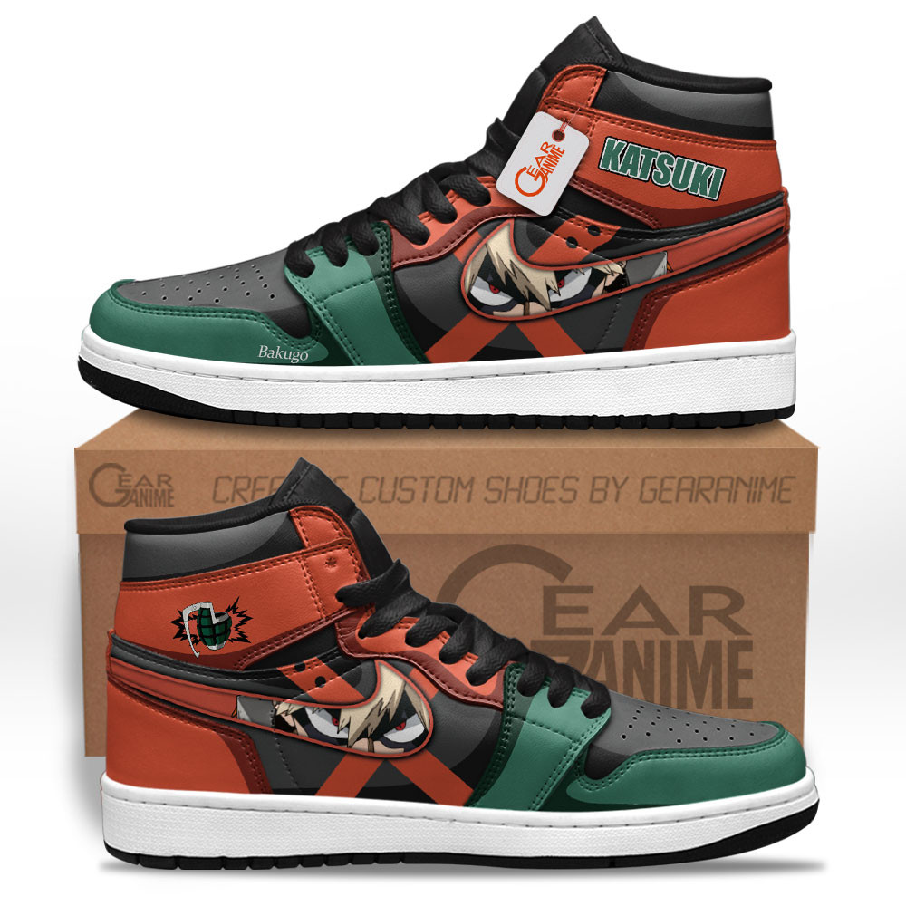 Katsuki Bakugo Custom Anime High-Top Leather Sneakers Dynamight Hero Outfits