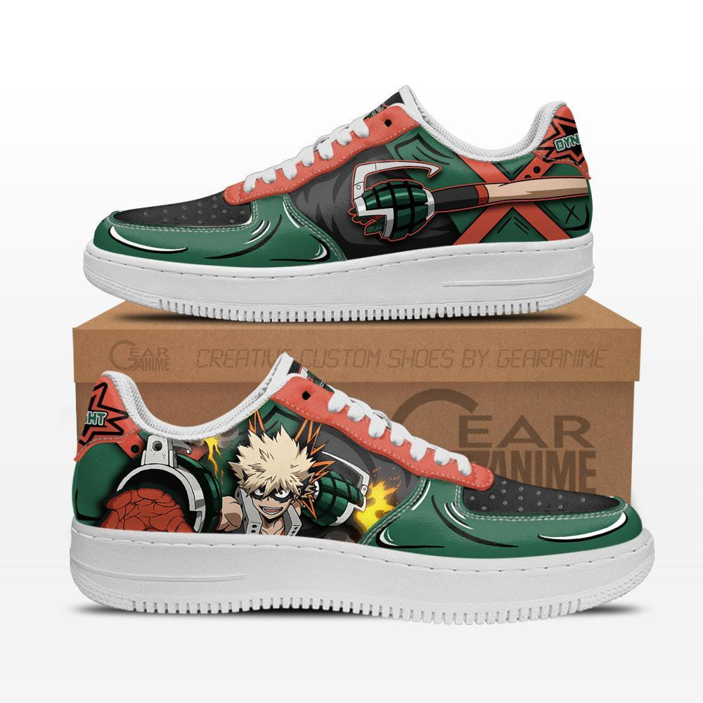 Katsuki Bakugo Custom Anime Low-Top Leather Sneakers