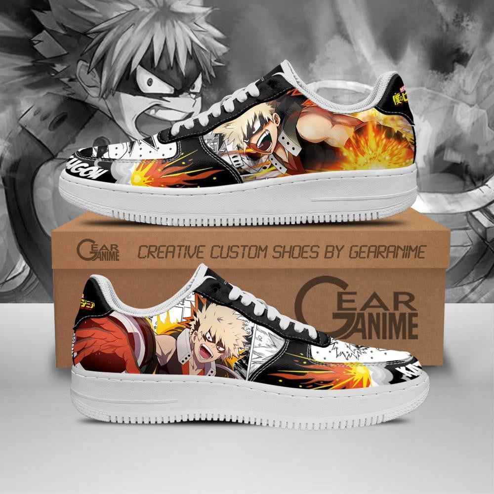 Katsuki Bakugou Custom Anime Low-Top Leather Sneakers