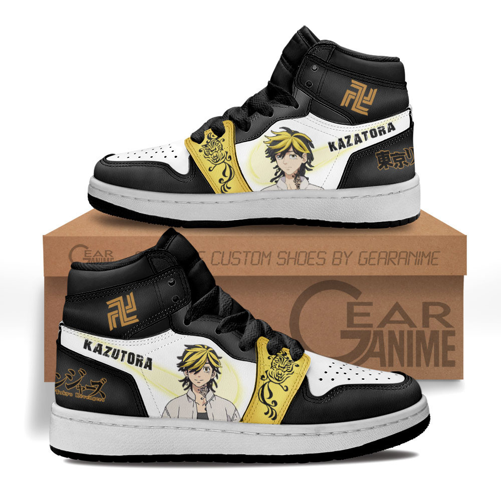Kazutora Hanemiya Custom Anime Kids High-Top Leather Sneakers MV2102