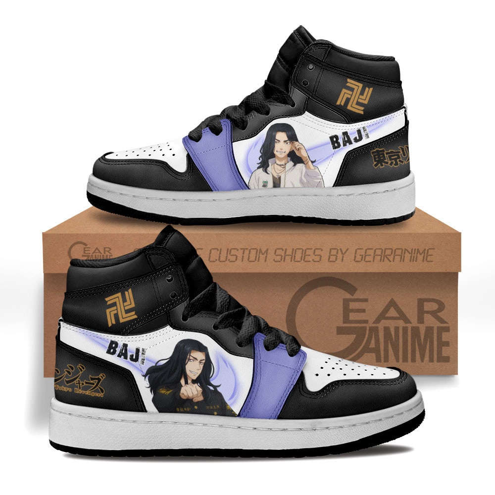 Keisuke Baji Custom Anime Kids High-Top Leather Sneakers MV2102