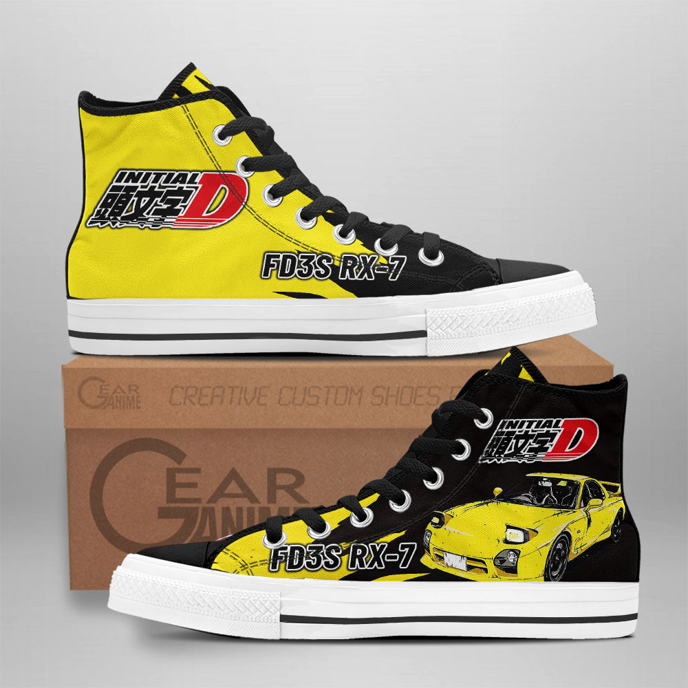 Keisuke Takahashi Custom Anime High-Top Canvas Shoes Initial Shoes NTT180