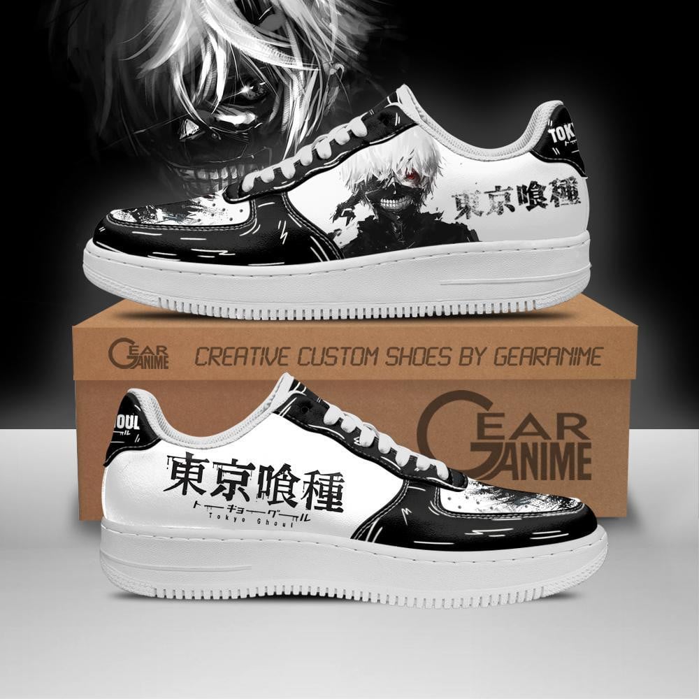 Ken Kaneki Custom Anime Low-Top Leather Sneakers