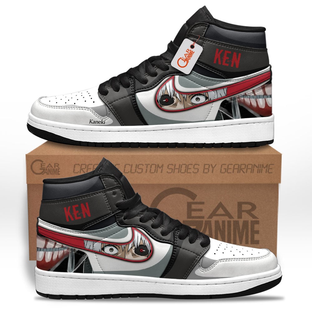 Ken Kaneki High-Top Leather Sneakers Custom Name