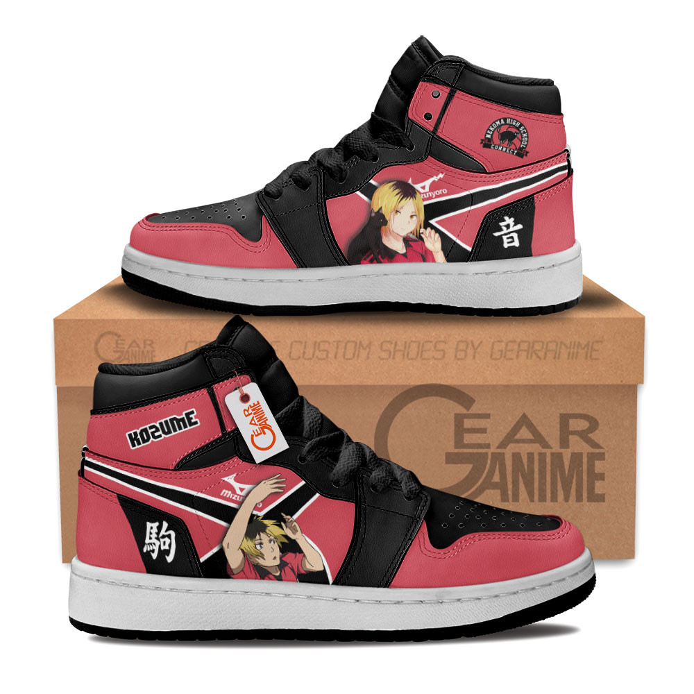 Kenma Kozume Custom Anime Kids High-Top Leather Sneakers Personalized