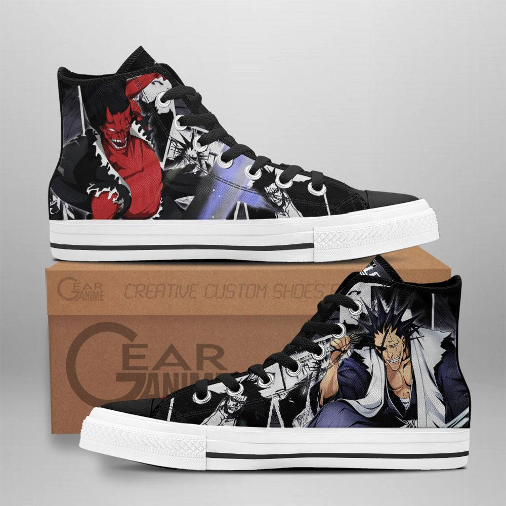 Kenpachi Bankai Custom Anime High-Top Canvas Shoes TT0409