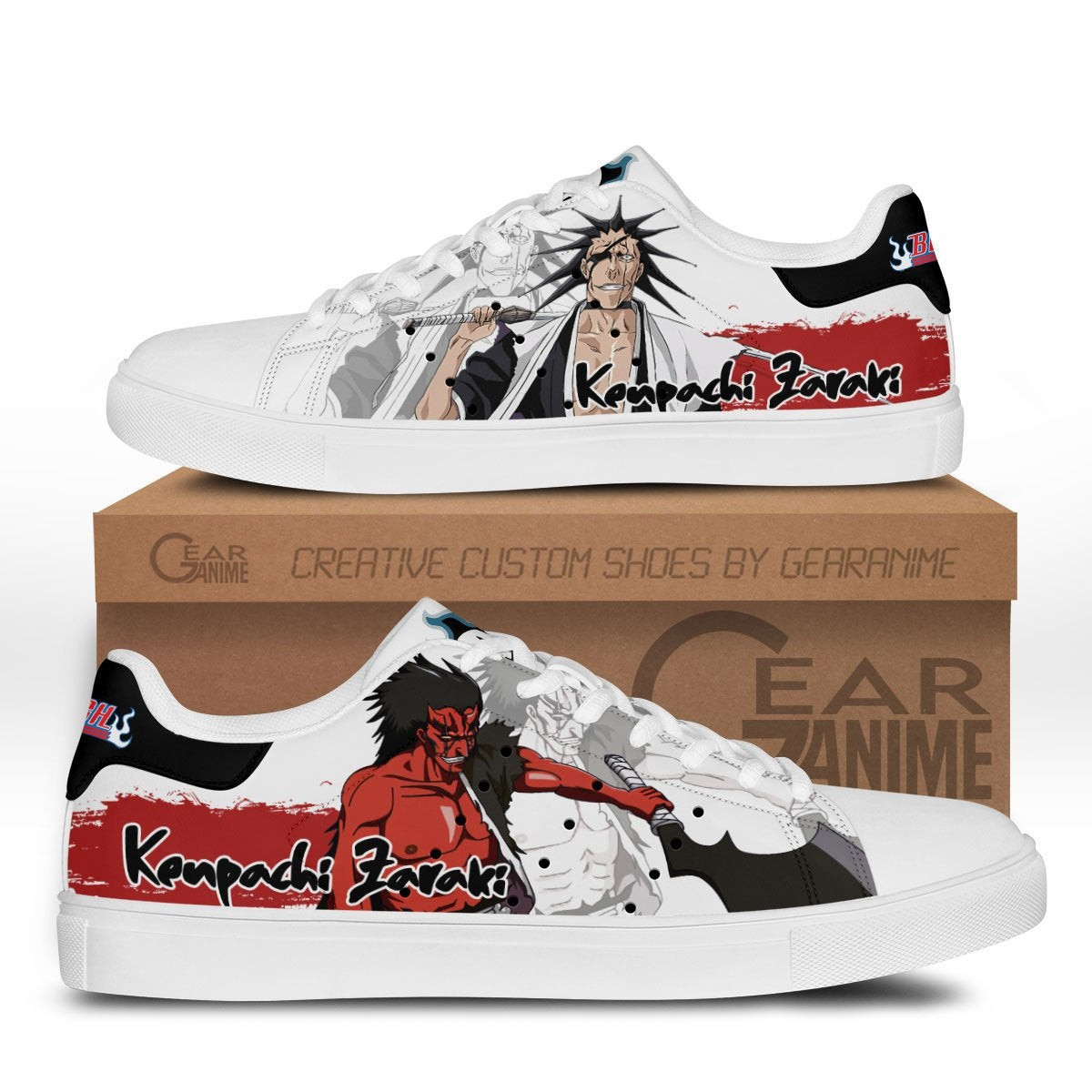 Kenpachi Zaraki Custom Anime Classic Court Shoes