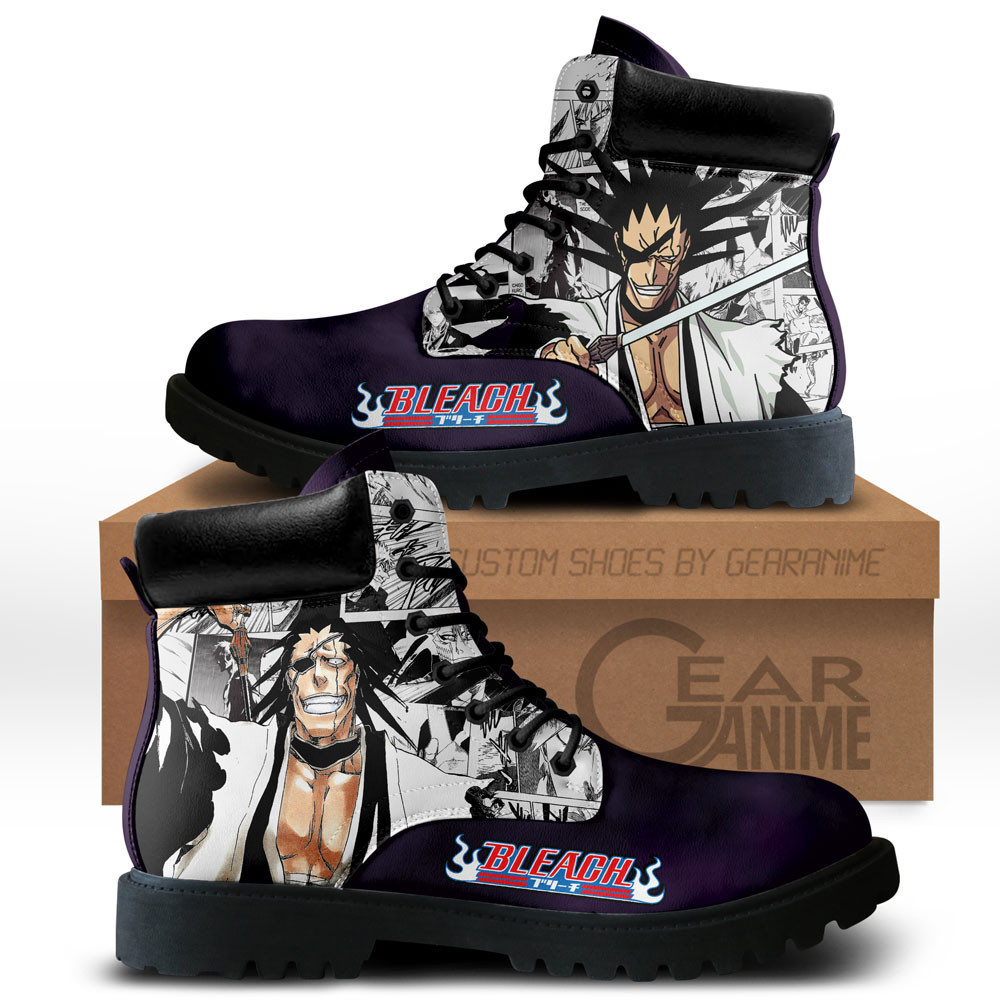Kenpachi Zaraki Custom Anime Combat Boots NTT071