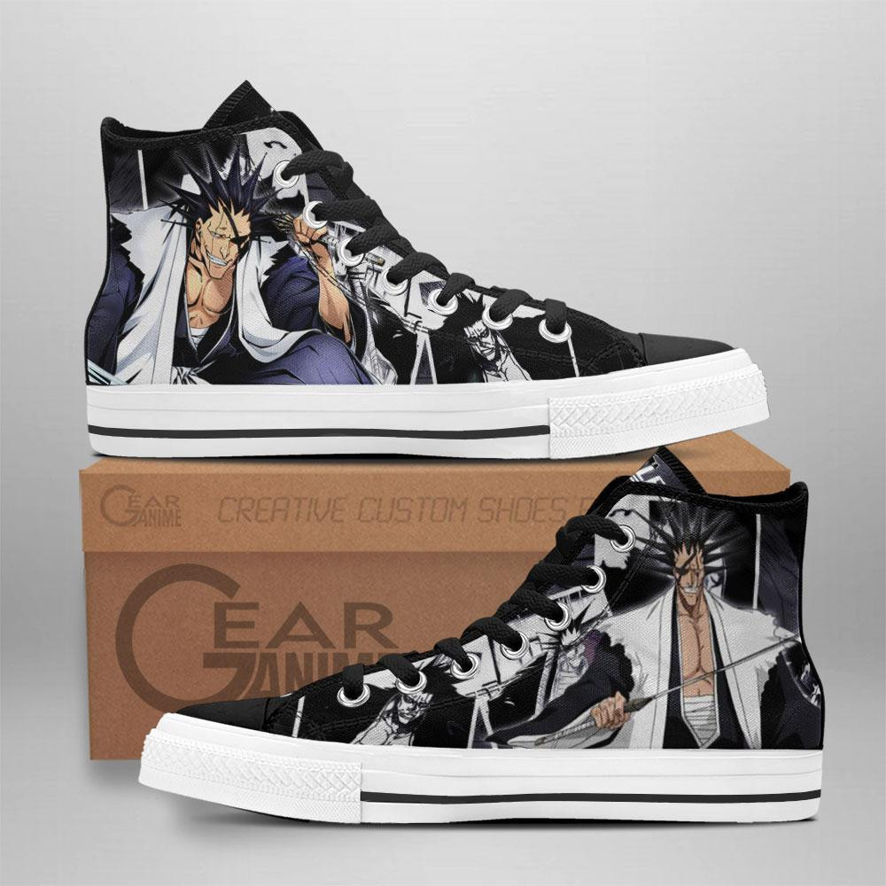 Kenpachi Zaraki Custom Anime High-Top Canvas Shoes TT0409