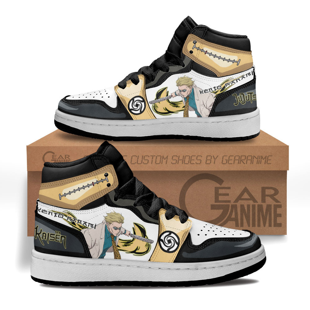 Kento Nanami Custom Anime Kids High-Top Leather Sneakers
