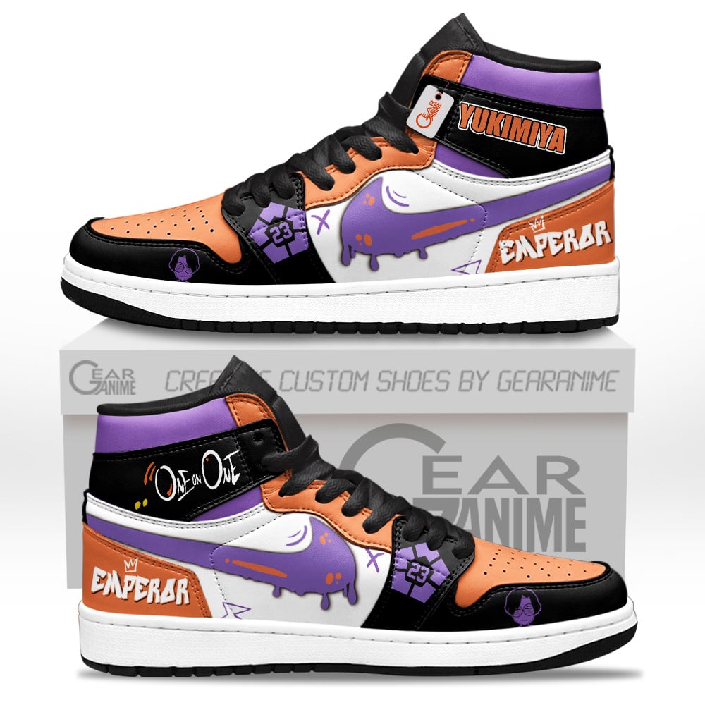 Kenyu Yukimiya Custom Anime High-Top Leather Sneakers 1-on-1 Emperor Style