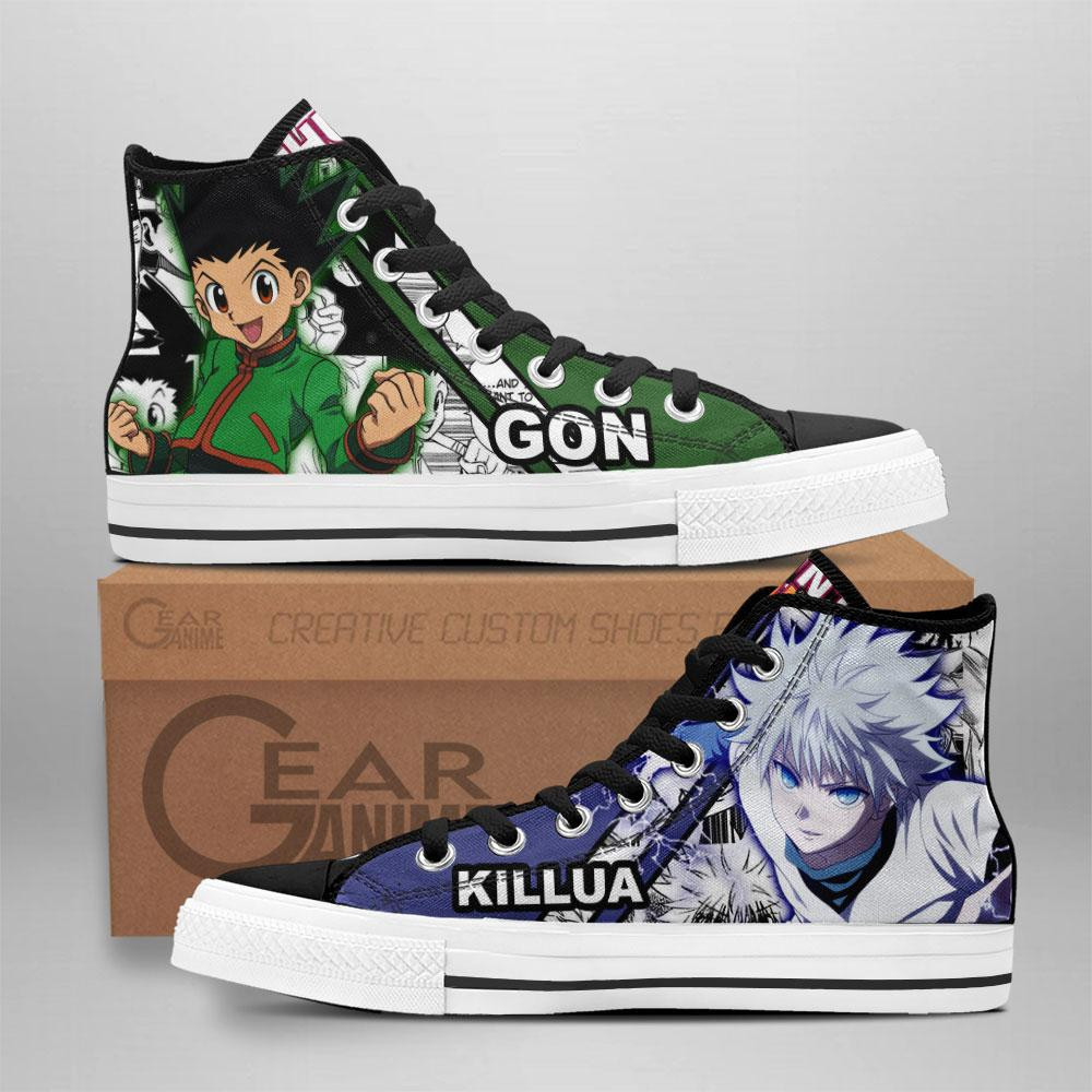 Killua and Gon Custom Anime High-Top Canvas Shoes TT2608