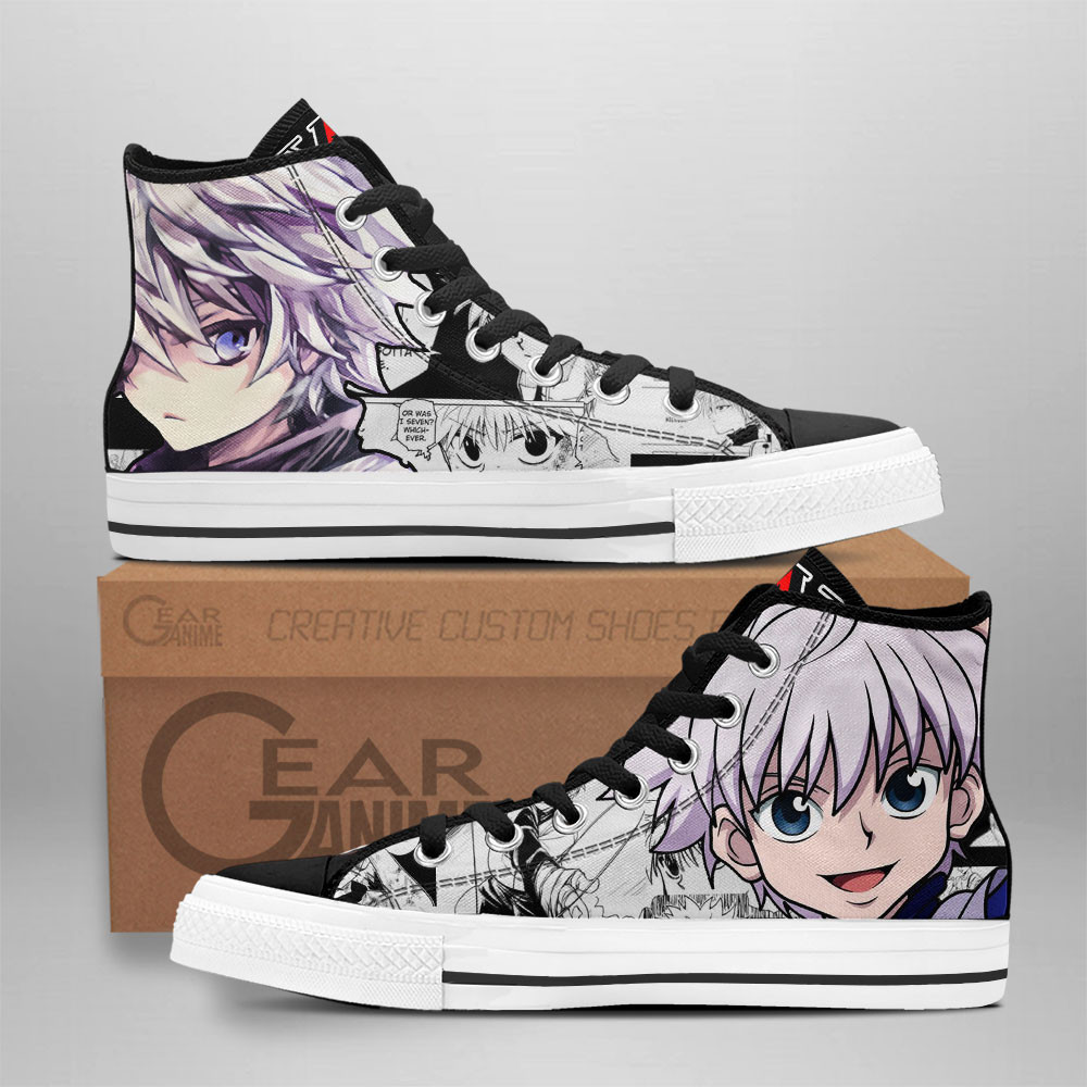 Killua Custom Anime High-Top Canvas Shoes