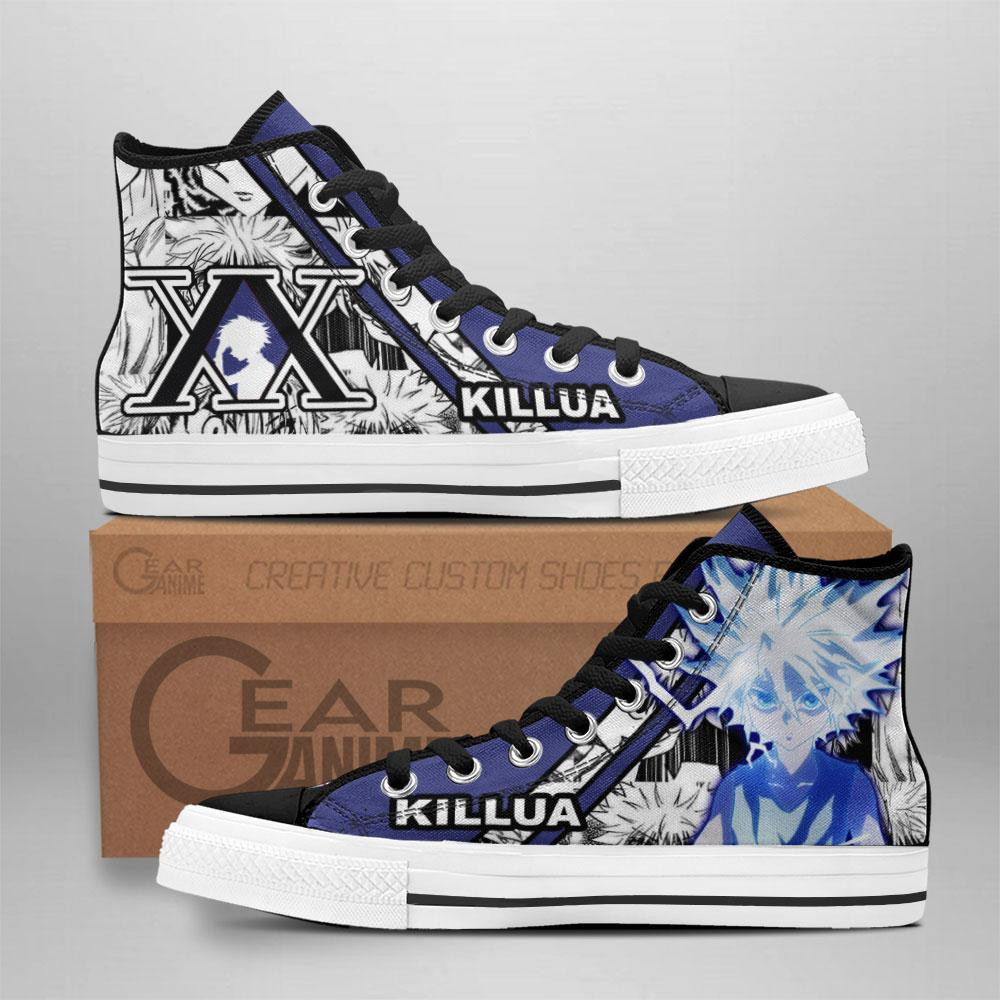 Killua Godspeed Custom Anime High-Top Canvas Shoes TT2608