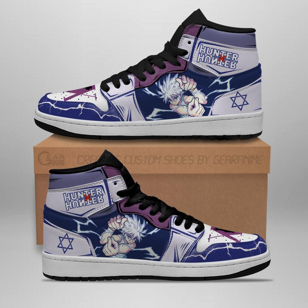 Killua Godspeed Custom Anime High-Top Leather Sneakers