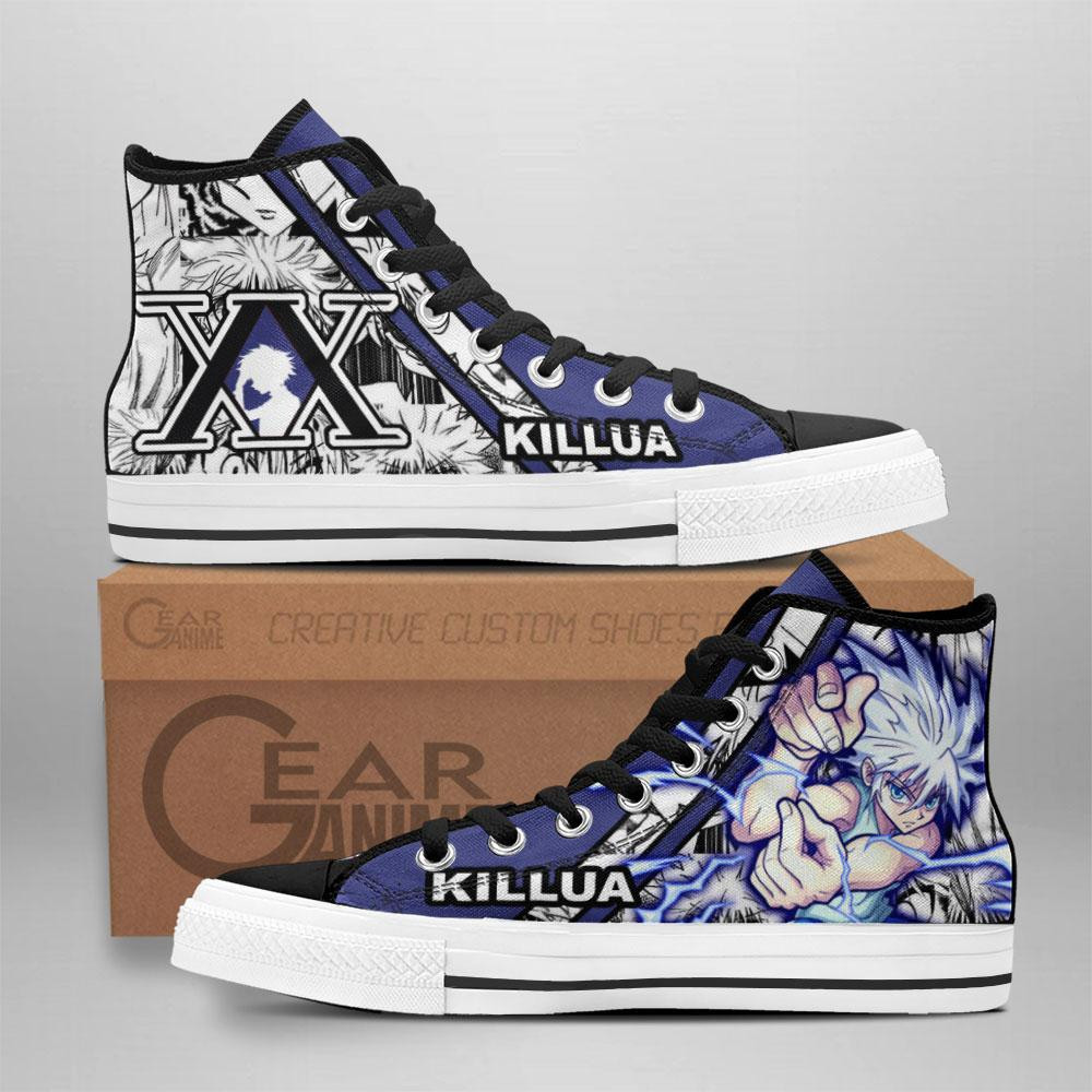 Killua Lightning Custom Anime High-Top Canvas Shoes TT2608