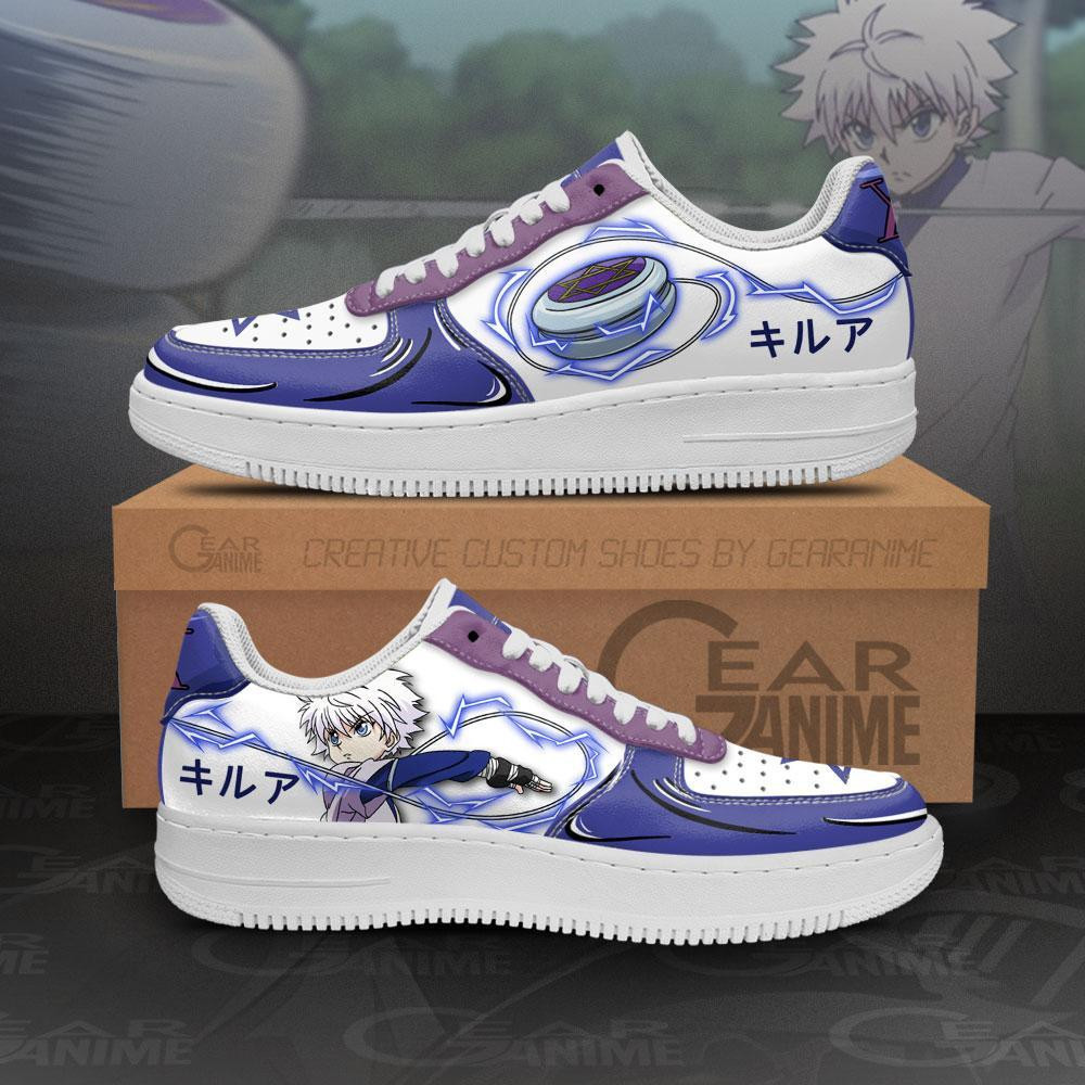 Killua Zodyck Custom Anime Low-Top Leather Sneakers
