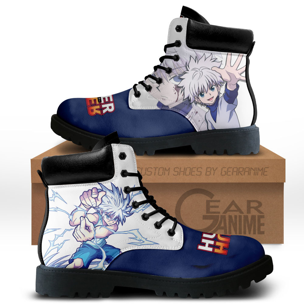 Killua Zoldyck Custom Anime Combat Boots MV0512