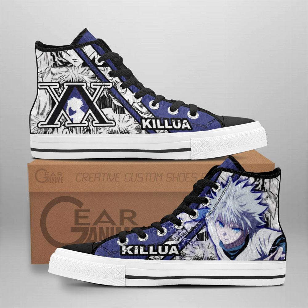 Killua Zoldyck Custom Anime High-Top Canvas Shoes TT2608