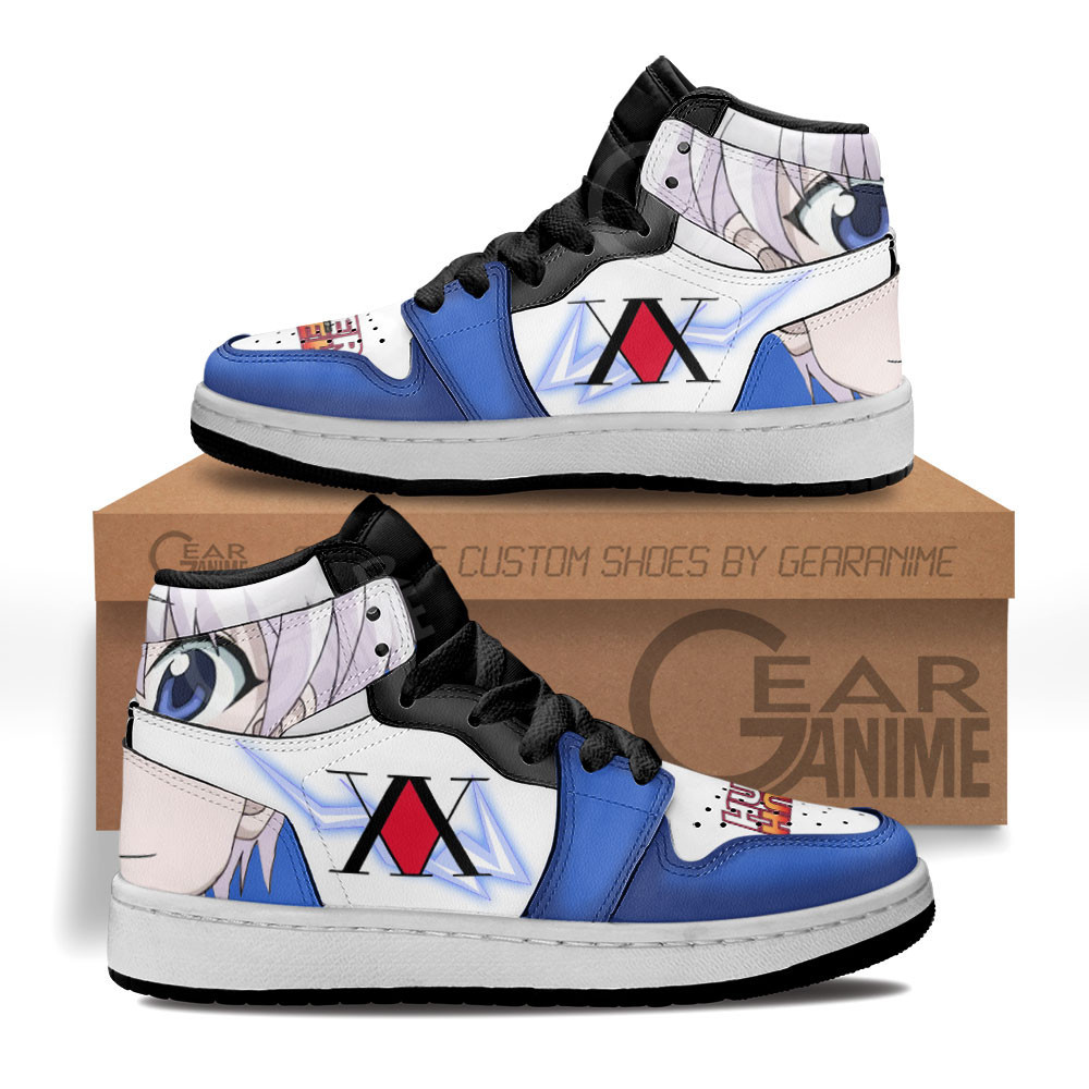 Killua Zoldyck Custom Anime Kids High-Top Leather Sneakers MV1307