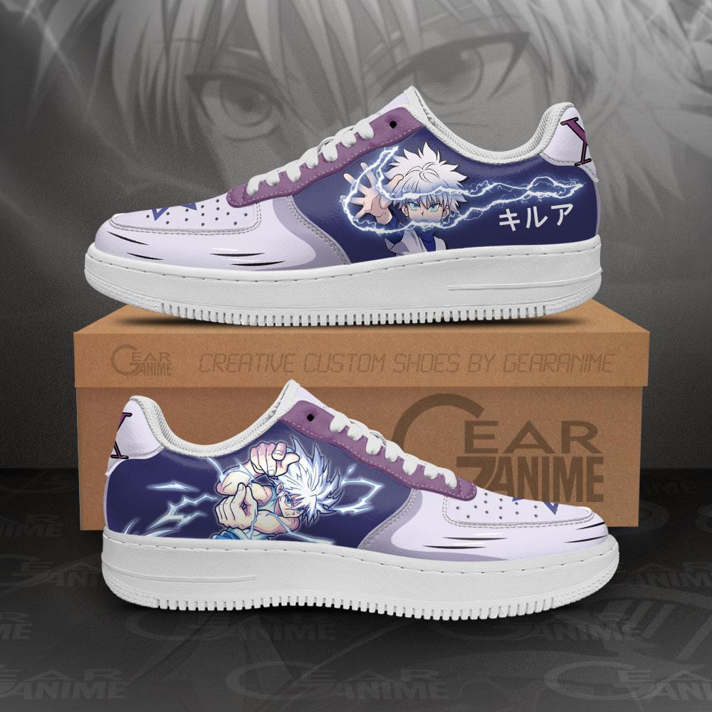 Killua Zoldyck Custom Anime Low-Top Leather Sneakers