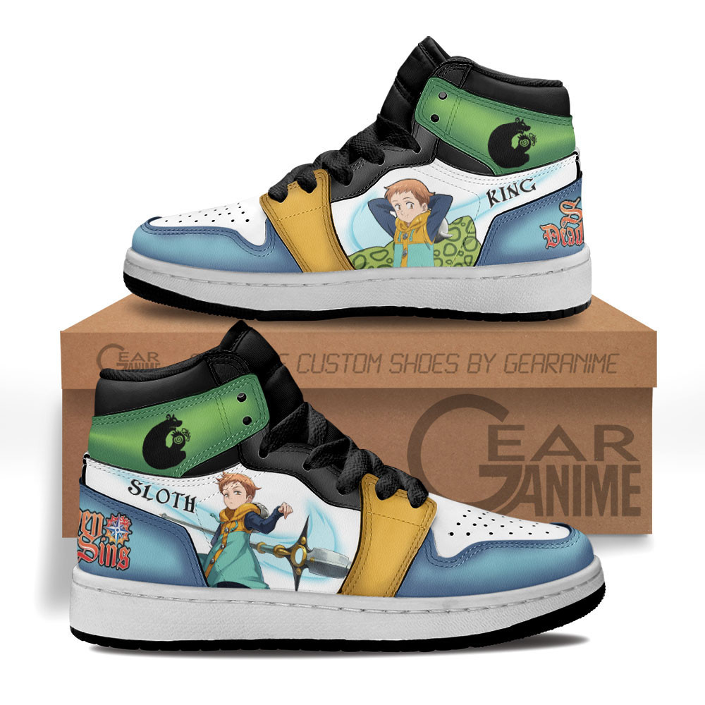 King Custom Anime Kids High-Top Leather Sneakers MV2102
