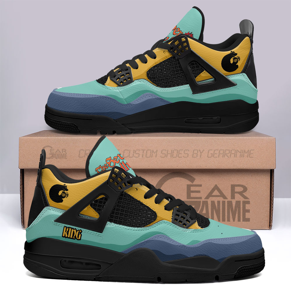 King Custom Anime Retro 4 Leather Sneakers Deadly Sins