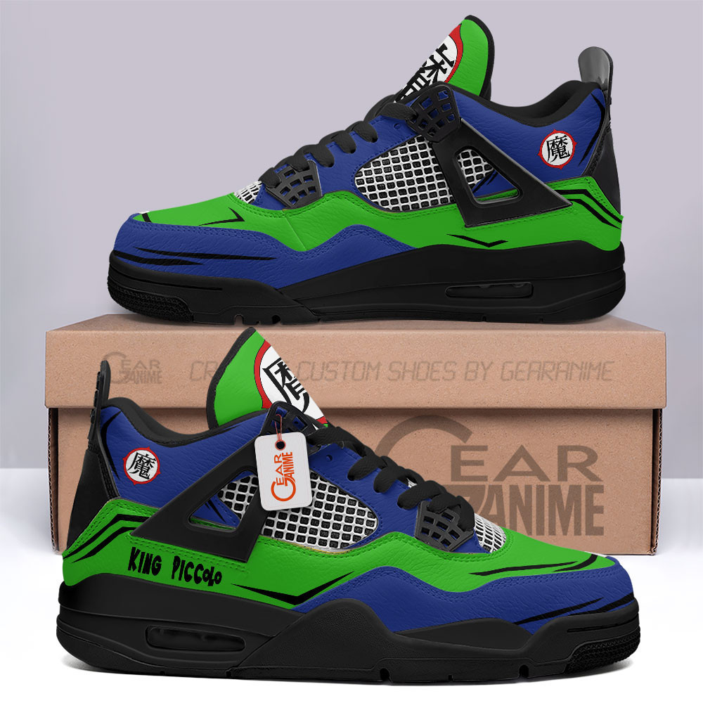 King Piccolo Retro 4 Leather Sneakers Custom Name
