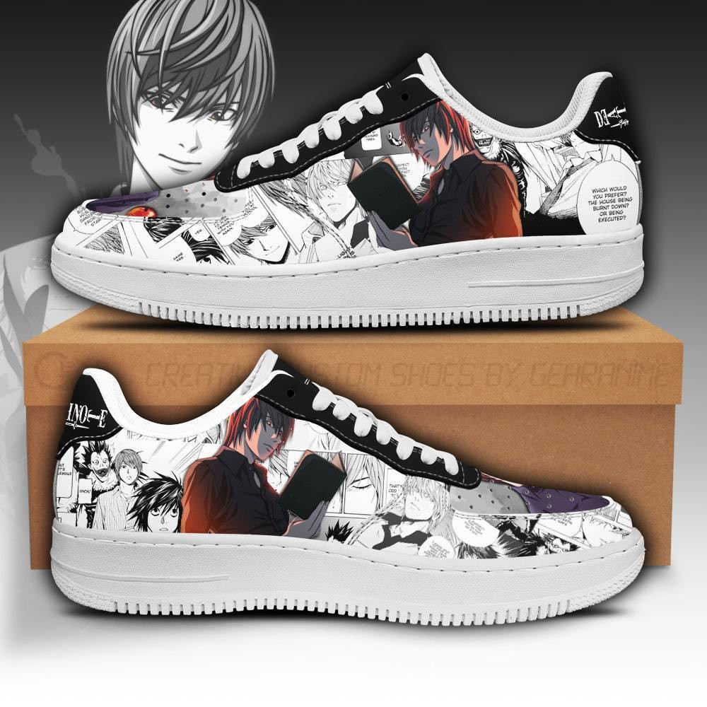 Kira Light Yagami Custom Anime Low-Top Leather Sneakers
