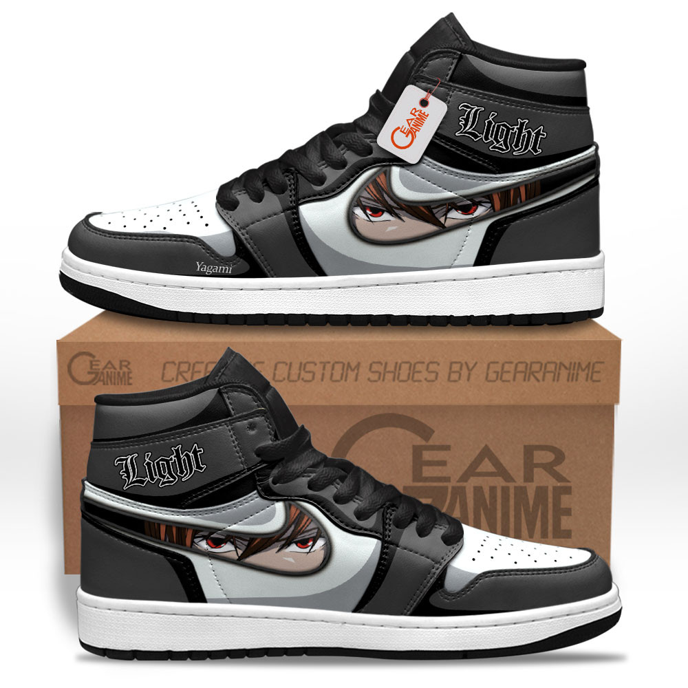 Kira Light Yagami High-Top Leather Sneakers Custom Name