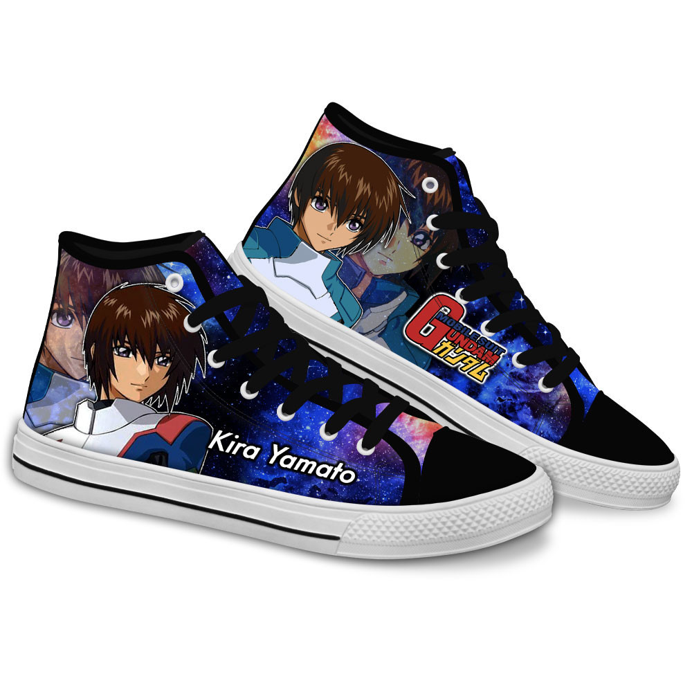 Kira Yamato Custom Anime High-Top Canvas Shoes