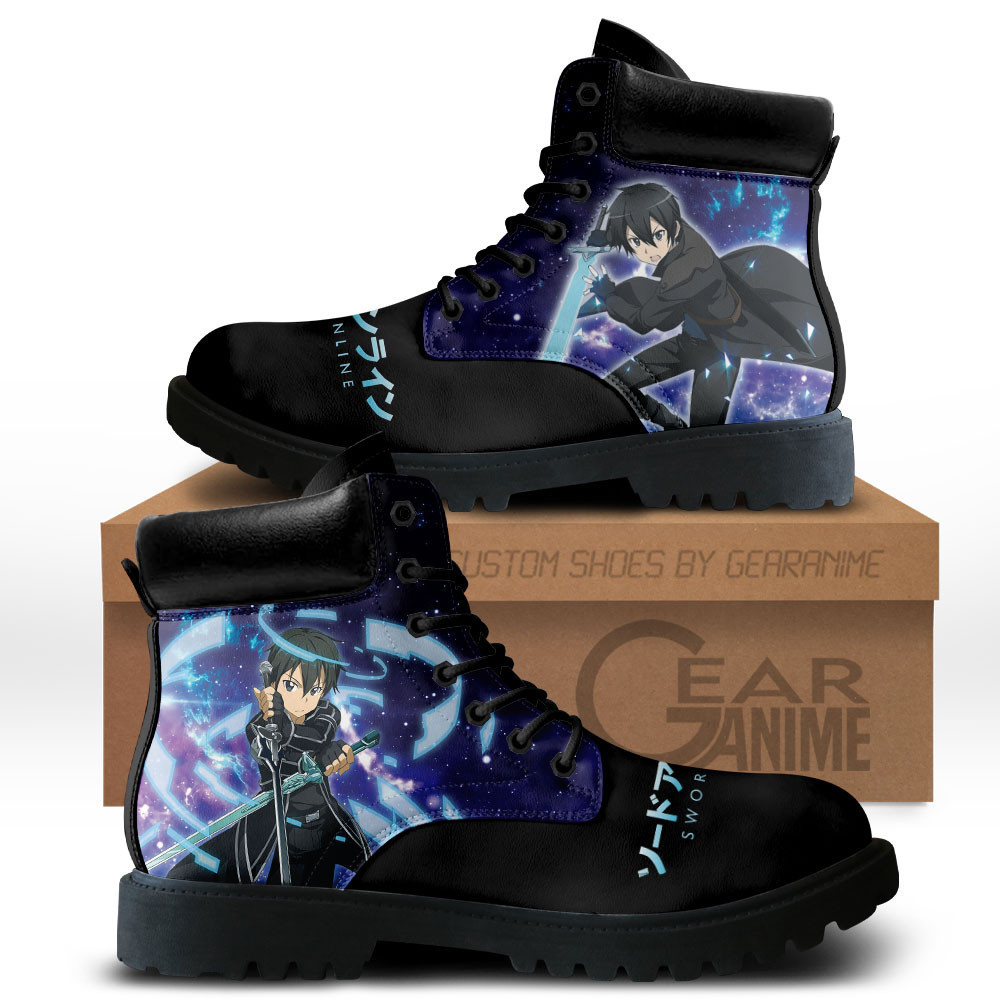 Kirito Custom Anime Combat Boots MV1110