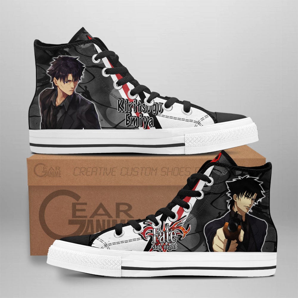 Kiritsugu Emiya Custom Anime High-Top Canvas Shoes