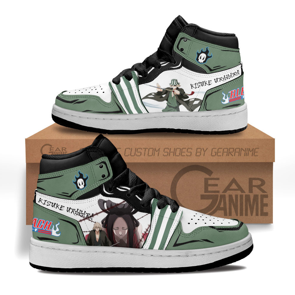 Kisuke Urahara Custom Anime Kids High-Top Leather Sneakers
