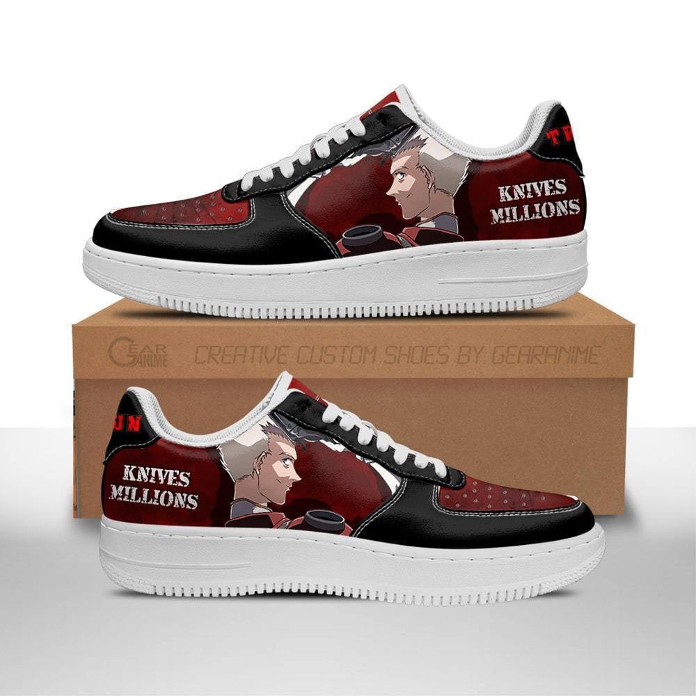 Knives Millions Custom Anime Low-Top Leather Sneakers