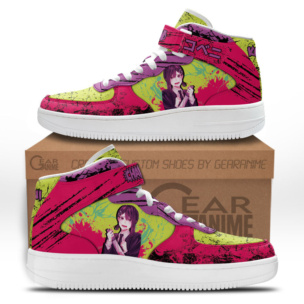 Kobeni Higashiyama Custom Anime Mid-Top Leather Sneakers