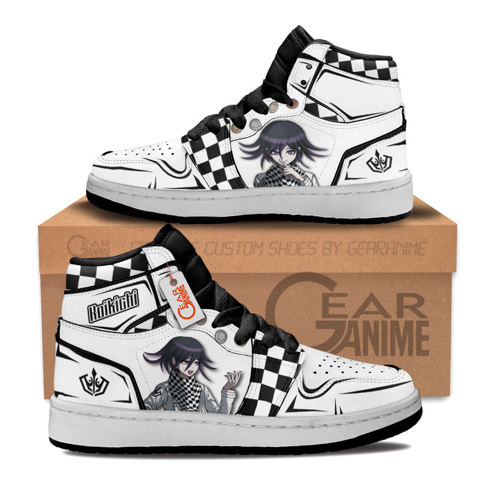 Kokichi Oma Custom Anime Kids High-Top Leather Sneakers Personalized