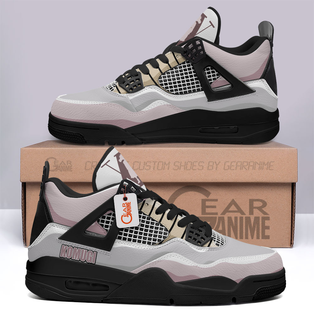 Komugi Retro 4 Leather Sneakers Custom Name