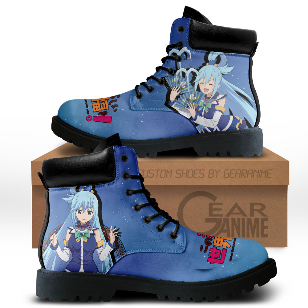 KonoSuba Aqua Custom Anime Combat Boots MV0711