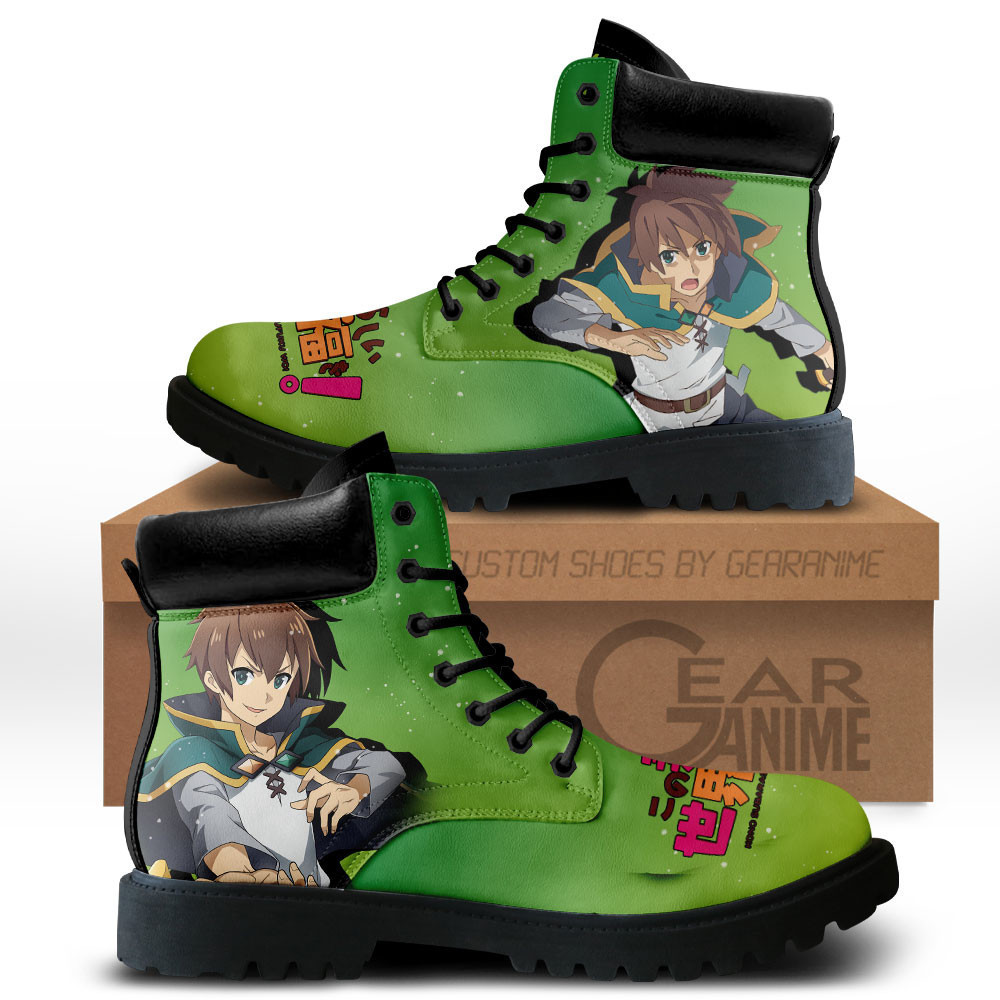 KonoSuba Kazuma Satou Custom Anime Combat Boots MV0711