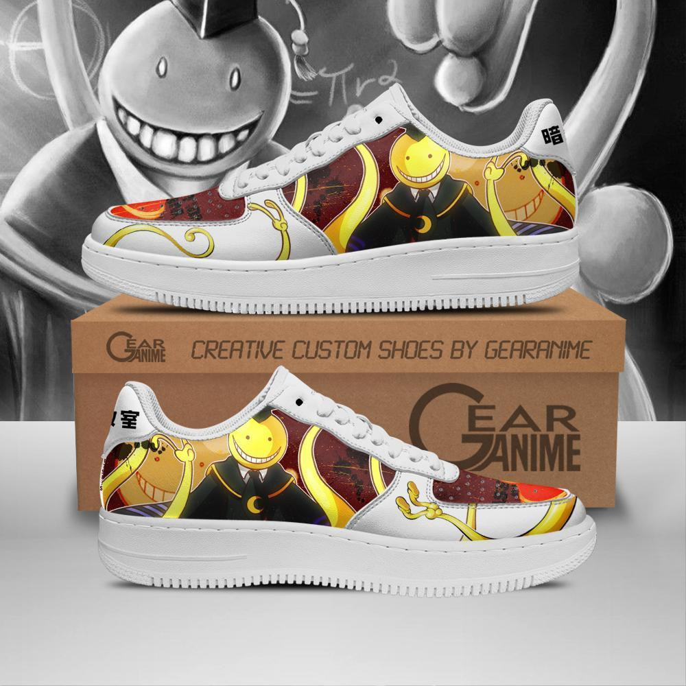Koro Sensei Custom Anime Low-Top Leather Sneakers