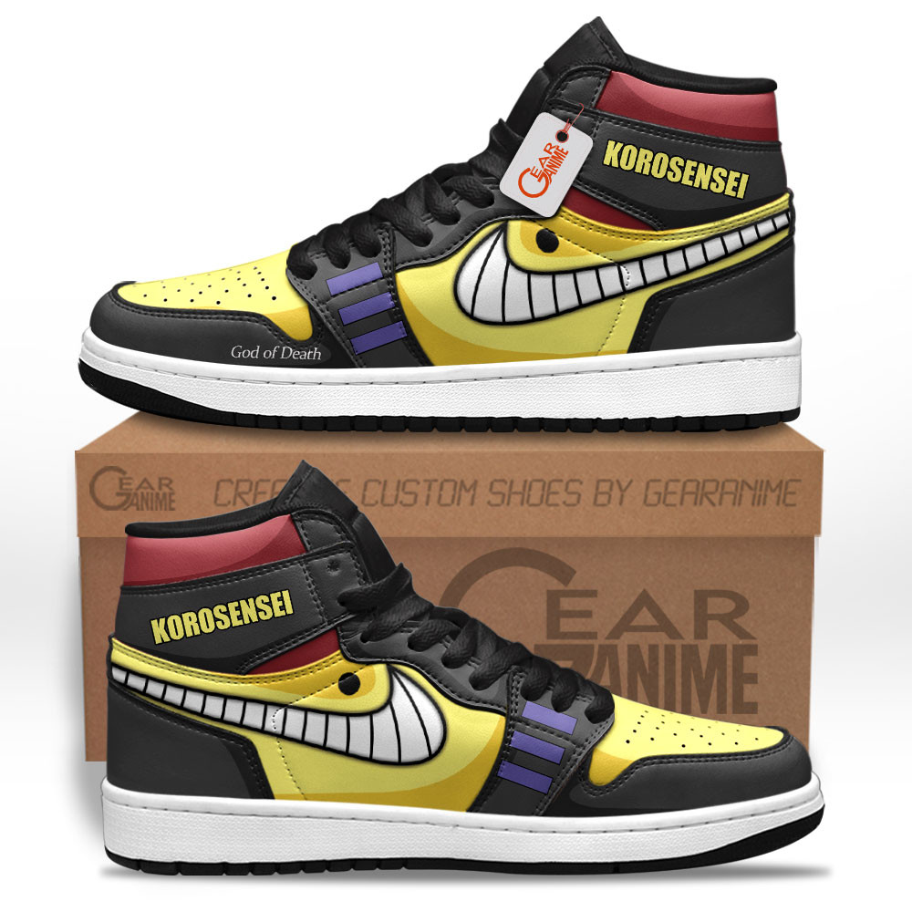 Koro-sensei High-Top Leather Sneakers Custom Name