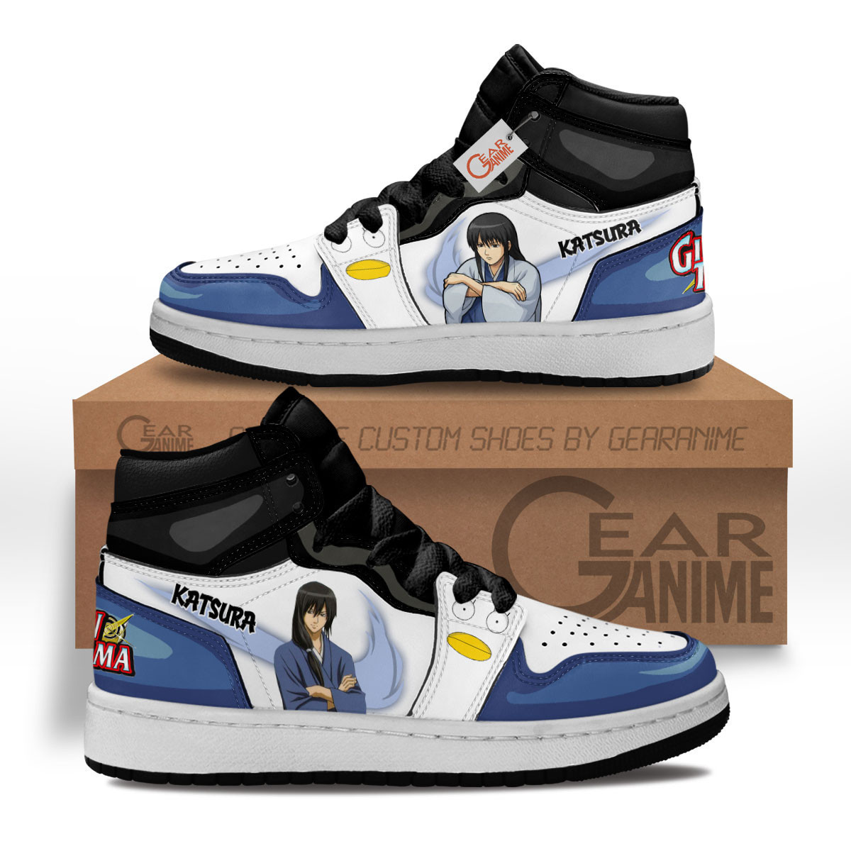Kotaro Katsura Custom Anime Kids High-Top Leather Sneakers MV1302