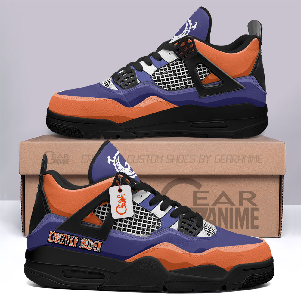 Kozuki Oden Retro 4 Leather Sneakers Custom Name