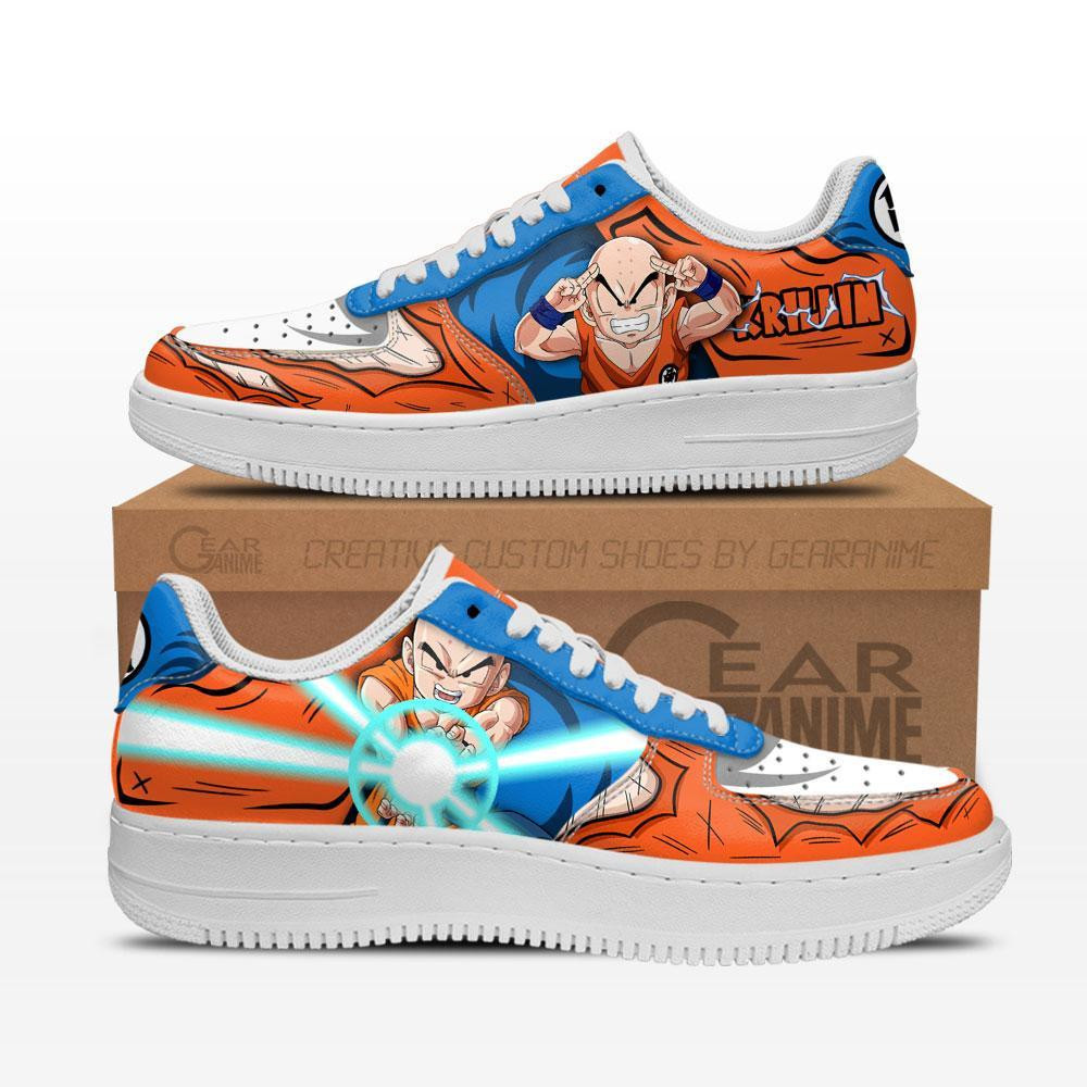 Krillin Custom Anime Low-Top Leather Sneakers